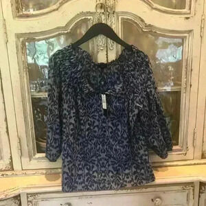 Talbots blue petite shirt size ps NWT